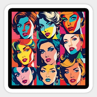 Pop Girls Potrait Sticker